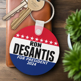 Chaveiro Ron Desantis 2024, vermelho clássico azul para pre