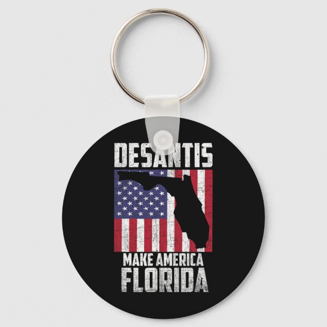 Chaveiro Ron Desantis Faça a América Flórida Novamente Repu (Frente)