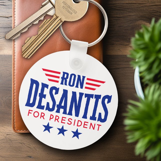 Chaveiro Ron DeSantis para o Presidente 2024 - Campanha (Personalized Keychain - Ron DeSantis)