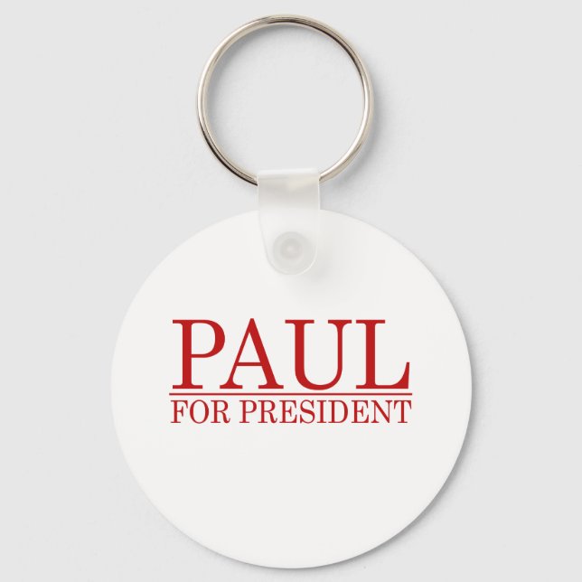 Chaveiro RON PAUL PARA PRESIDENTE (Vermelho) (Frente)