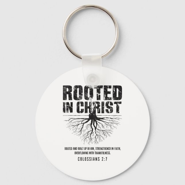 Chaveiro Rooted In Christ Christian Nge Bible Verse Colossi (Frente)