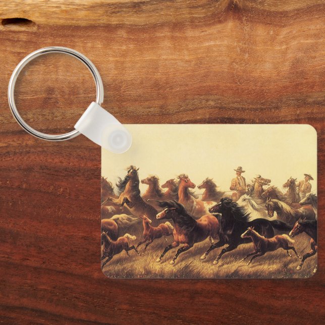 Chaveiro Roping Wild Horses de James Walker (Verso)