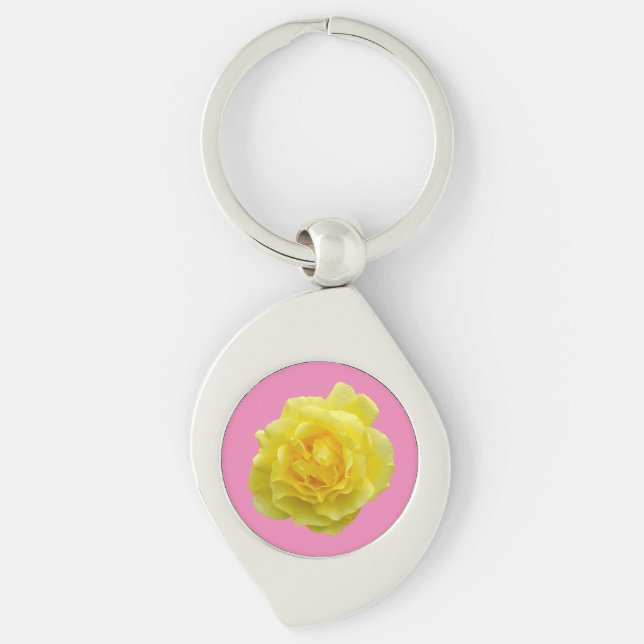 Chaveiro Rosa amarela (Frente)