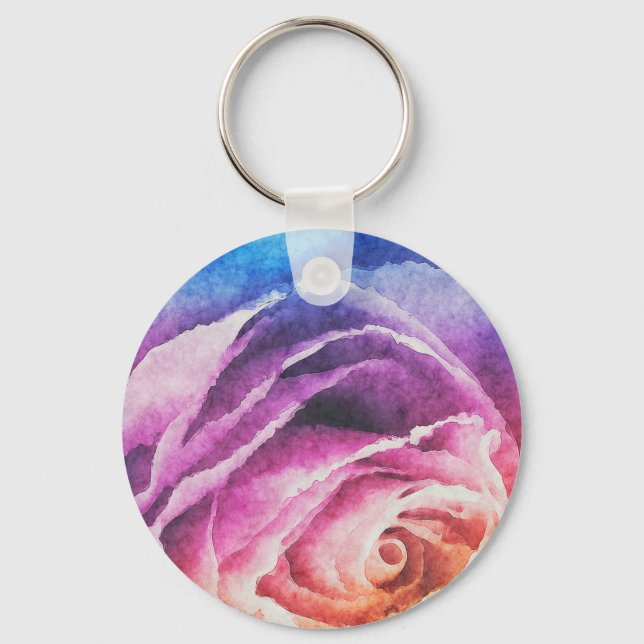 Chaveiro Rosa arco-íris (Frente)