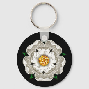 Chaveiro Rosa branco de York