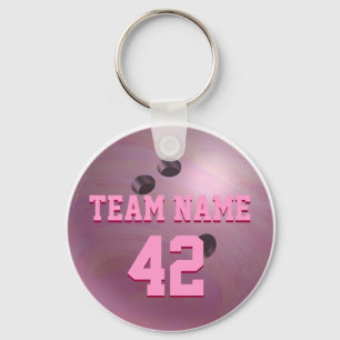 Chaveiro Rosa da bola de boliche