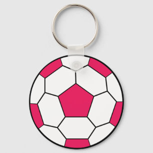 Chaveiro Rosa da Bola do Futebol