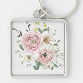 Chaveiro Rosa de Desenho Mão Posy