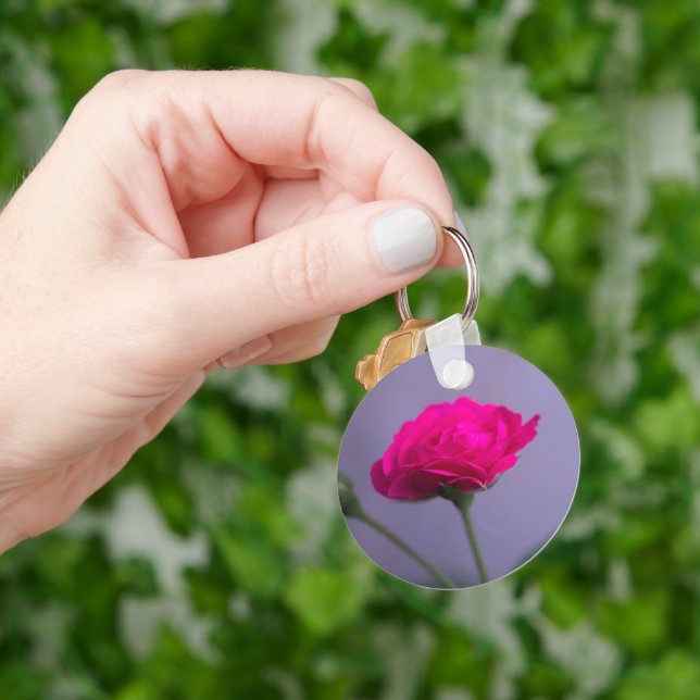 Chaveiro Rosa de jardim rosa (Mão)
