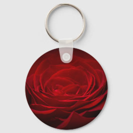 Chaveiro Rosa de Sangue Vermelho Profundo em Preto