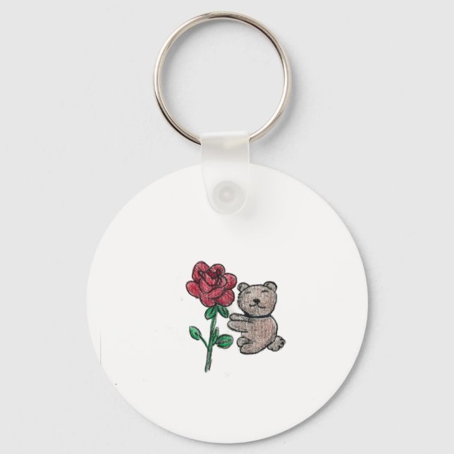 Chaveiro Rosa de Urso (Frente)