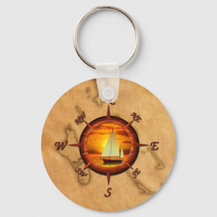 Chaveiro Rosa de veleiro e de captura