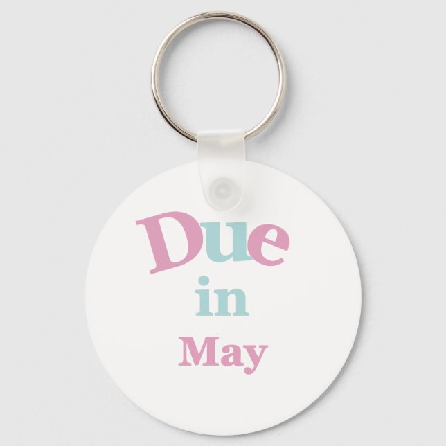 Chaveiro Rosa Devido em maio (Frente)