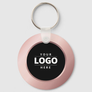 Chaveiro Rosa Dourada Logotipo comercial Código QR Código d