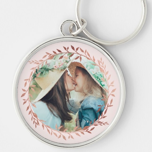 Chaveiro Rosa Dourada Wreath (Frente)