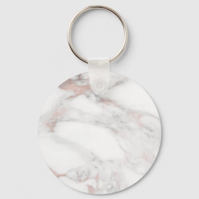 Chaveiro Rosa Dourado Marble Modelo Trendy Elegante Persona (Frente)