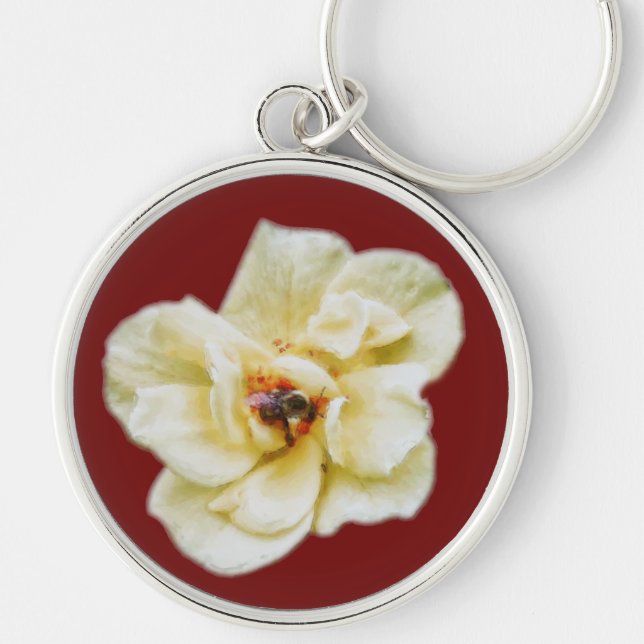 Chaveiro Rosa e Abelha (Frente)