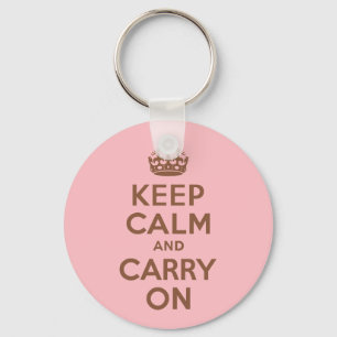 Chaveiro Rosa e Castanho Mantêm-se Calmos e Continuam.