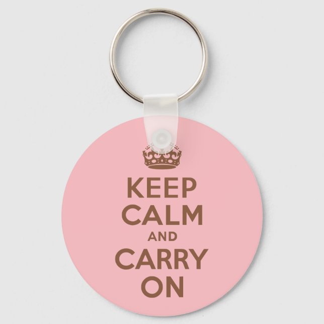 Chaveiro Rosa e Castanho Mantêm-se Calmos e Continuam. (Frente)