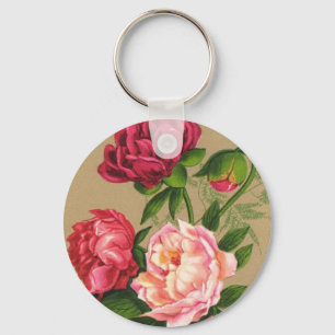 Chaveiro Rosa e pintura das rosas vermelhas