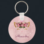 Chaveiro Rosa Esbranquiçado - Monograma do Gatinho Princesa<br><div class="desc">Cor-de-rosa-pincel - Rosa Princesa Kitten (Gatinho ou Gato) Monograma Elegante Chaveiro cintilante. Esses Chaveiros podem ser personalizados para incluir seu nome próprio. Estas correntes-chave fazem favores de excelente,  chá de panela ou festa de solteira.</div>