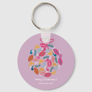 Chaveiro rosa feminino legal personalizado natal