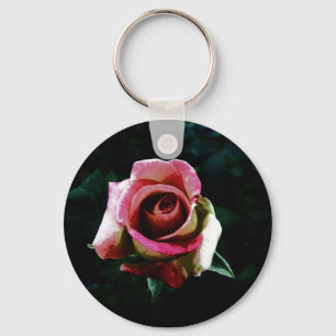 Chaveiro Rosa Pintada a Óleo