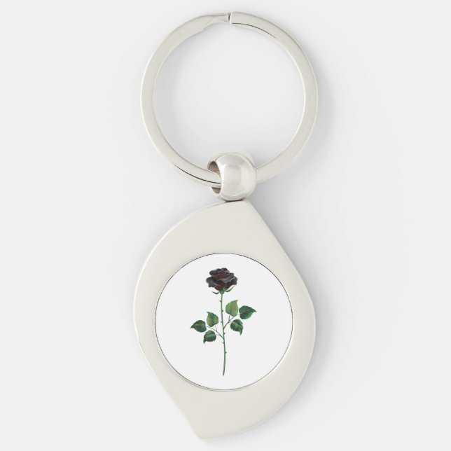 Chaveiro Rosa preto (Frente)