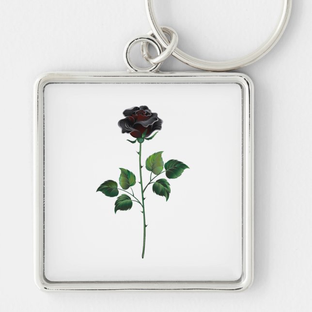 Chaveiro Rosa preto (Frente)