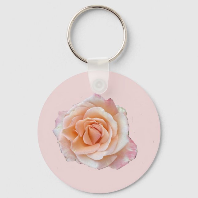 Chaveiro rosa rosa rosa rosa, Chaveiro de botão bá (Frente)