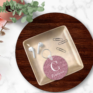 Chaveiro Rosa Rosa Rosa Rosa Dourada Matilha Monograma com