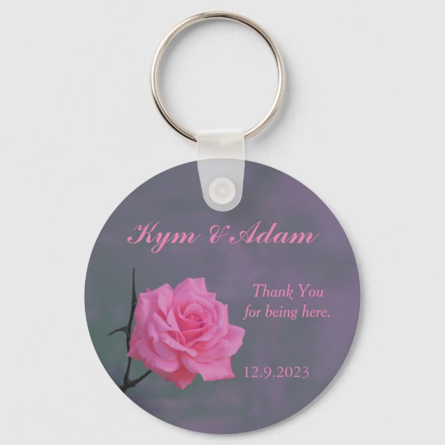 Chaveiro Rosa Rosa Rosa Rosa Rosa Mole Personalizada Anel C (Frente)