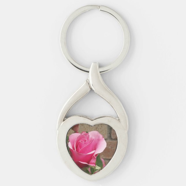 Chaveiro Rosa Rosa Rosa Rosa Rosa ~ Twisted Heart Keychain (Frente)