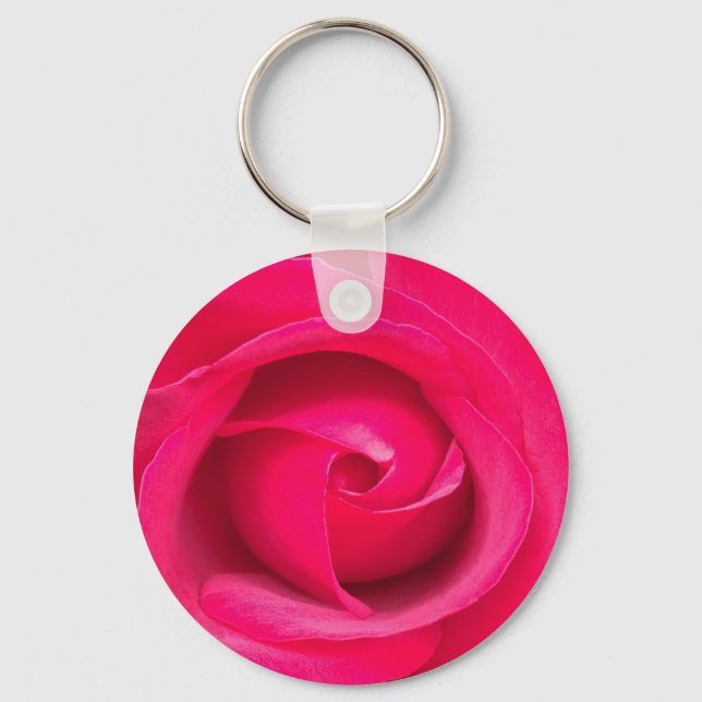 Chaveiro Rosa Rosa Vermelha Romântica (Frente)