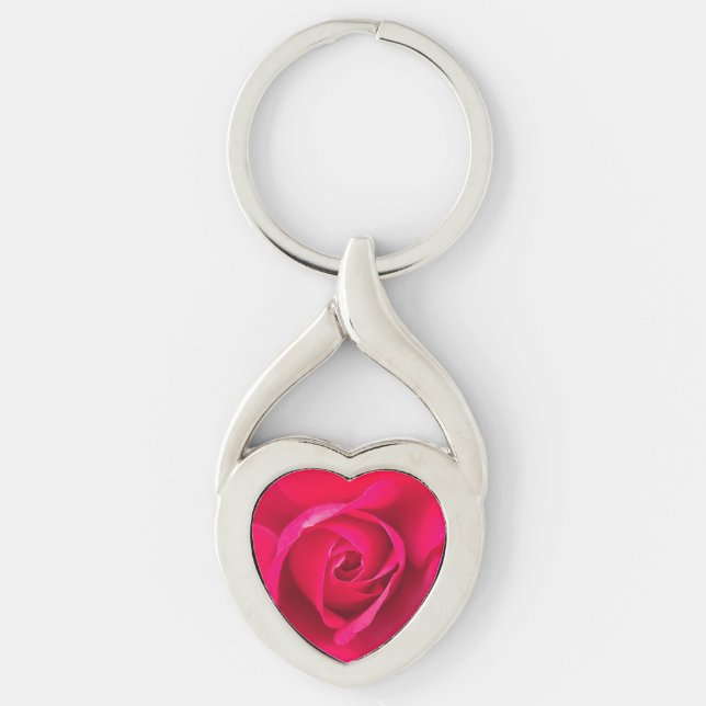 Chaveiro Rosa Rosa Vermelha Romântica v2 (Frente)