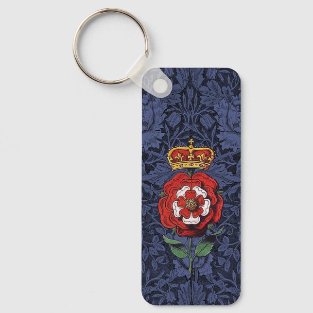 Chaveiro Rosa Tudor Vermelha e Branca (Frente)