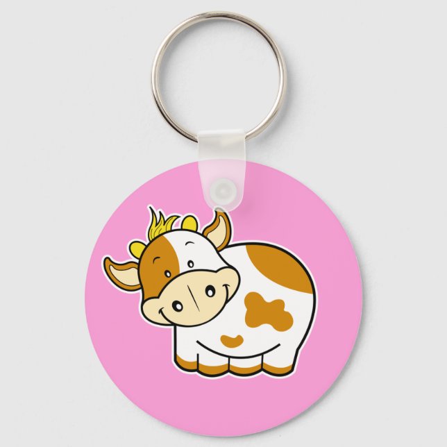 Chaveiro rosa-vaca-branca (Frente)