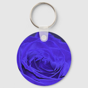 Chaveiro Rosa Veludo Azul