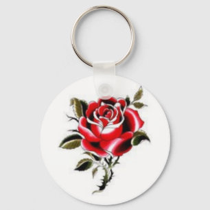 Chaveiro rosa vermelha
