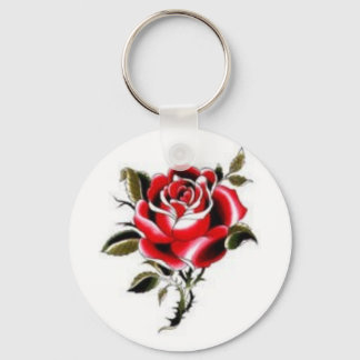 Chaveiro rosa vermelha