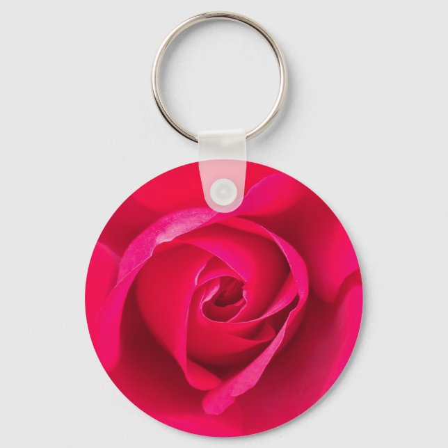 Chaveiro Rosa Vermelho Romântico Rosa v2 (Frente)