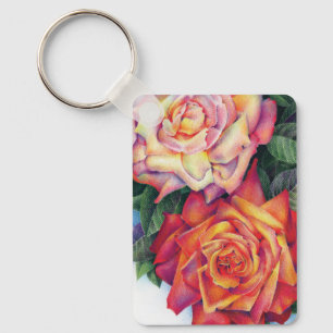 Chaveiro "Rosas Coloridas" Pingente