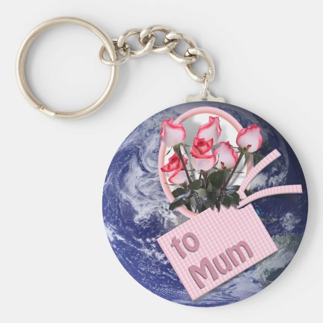 Chaveiro Rosas para Mãe no Dia de as mães (Frente)
