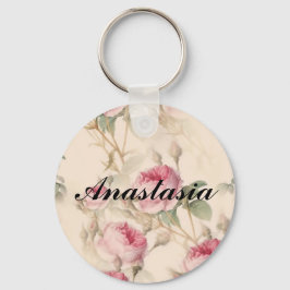 Chaveiro Rosas Rosa Incríveis com seu nome