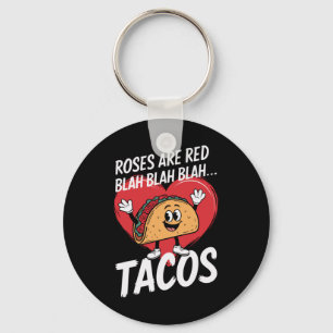 Chaveiro Rosas São Vermelhas Blá Blá Blá Tacos Namorados En