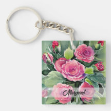Rosas Vermelhas Personalizadas em Aquarela