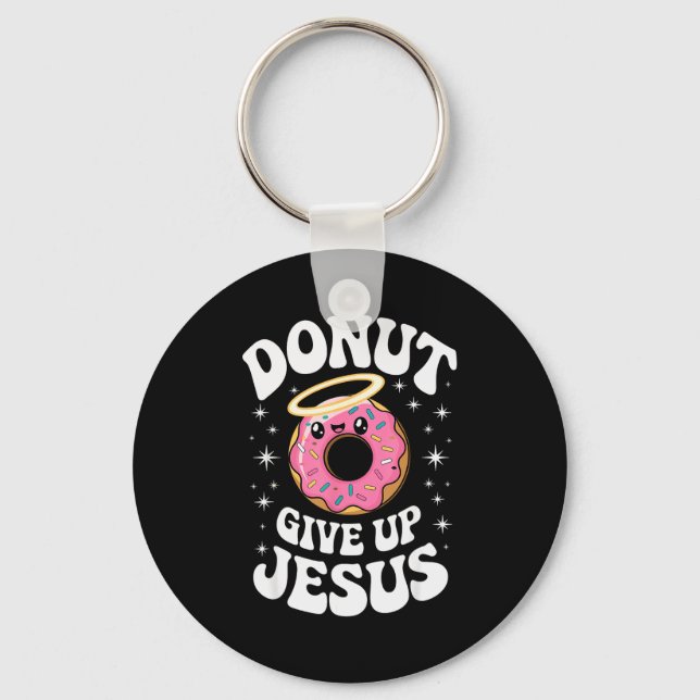 Chaveiro Rosca Cristã Engraçada Fofa Fé Humor Retro Jesus (Frente)