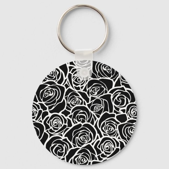 Chaveiro Roseiras brancas, pretas e pretas, da linhagem bra (Frente)