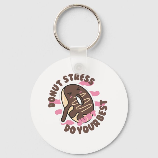 Chaveiro Rosquinha Stress Sempre, Faça Seu Melhor (Frente)