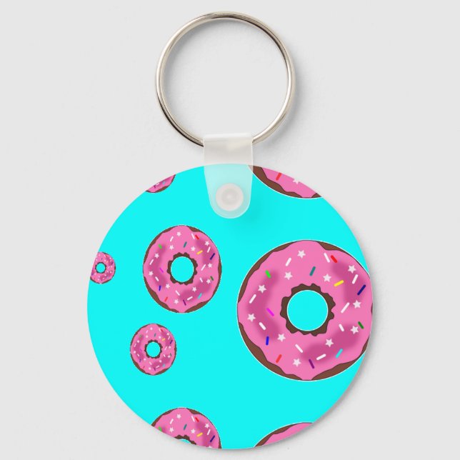 Chaveiro Rosquinhas de creme cor-de-rosa (Frente)